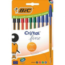 BOLÍGRAFOS DE TINTA DE ACEITE BIC CRISTAL FINE 516356 10 UNIDADES