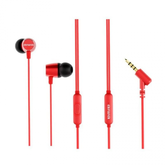 AURICULARES INTRAUDITIVOS AIWA ESTM-30RD CON MICRÓFONO JACK 3.5 R