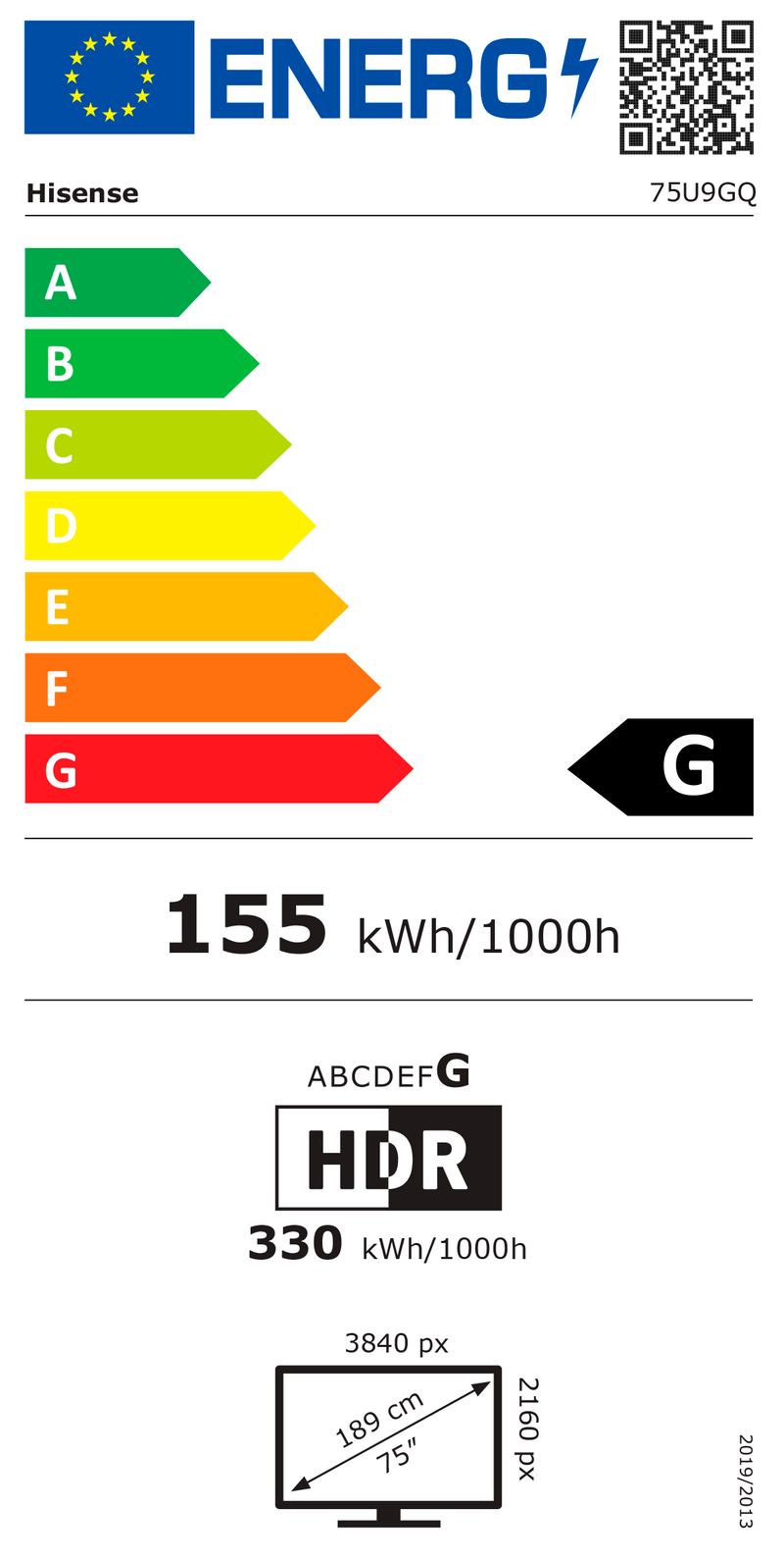 HISENSE - MINI-LED SMARTTV 4K 75U9GQ