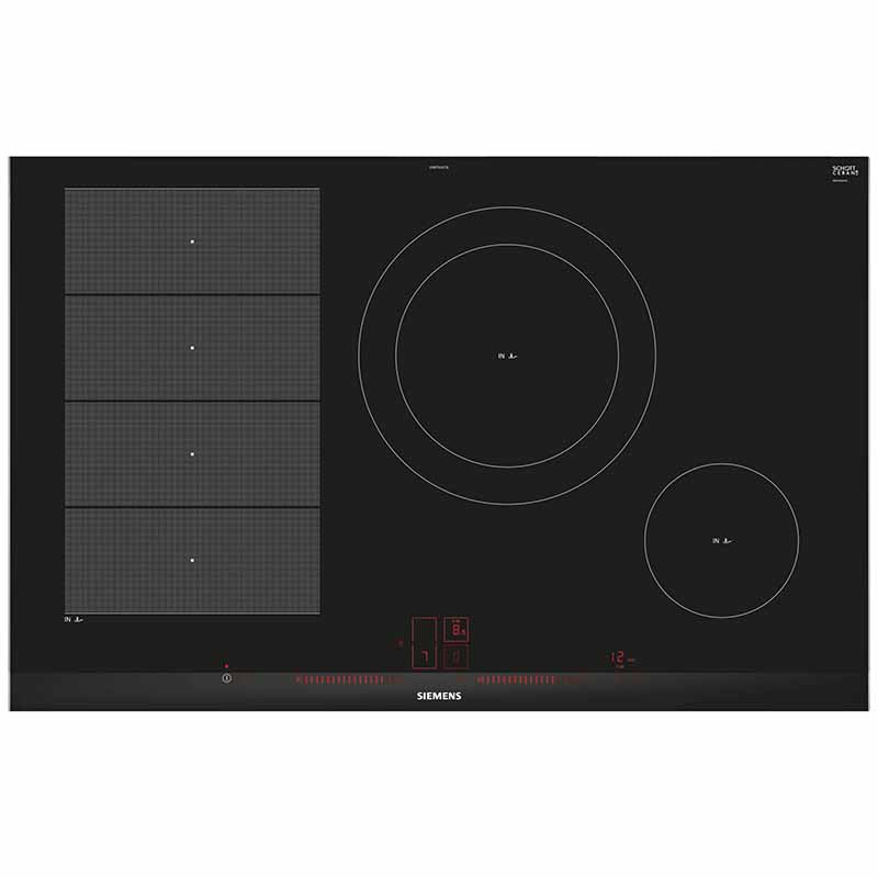 Siemens EX875LEC1E placa Preto, Aço inoxidável Embutido Placa com