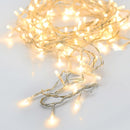 GRINALDA 96 LEDS CABO TRANSPARENTE IP44 LUZ QUENTE 7,5M
