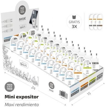 EXPOSITOR DE CARGADORES Y CABLES TECH ONE TECH BASIK TEC2990 INCL