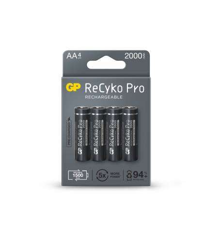 GP RECYKO PRO PACK DE 4 PILAS RECARGABLES 2100MAH AA 1.2V - PRECA