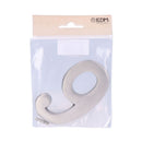 NUMERO 9 NIQUEL MATE 10CM FIXAÇÃO INVISIVEL EDM