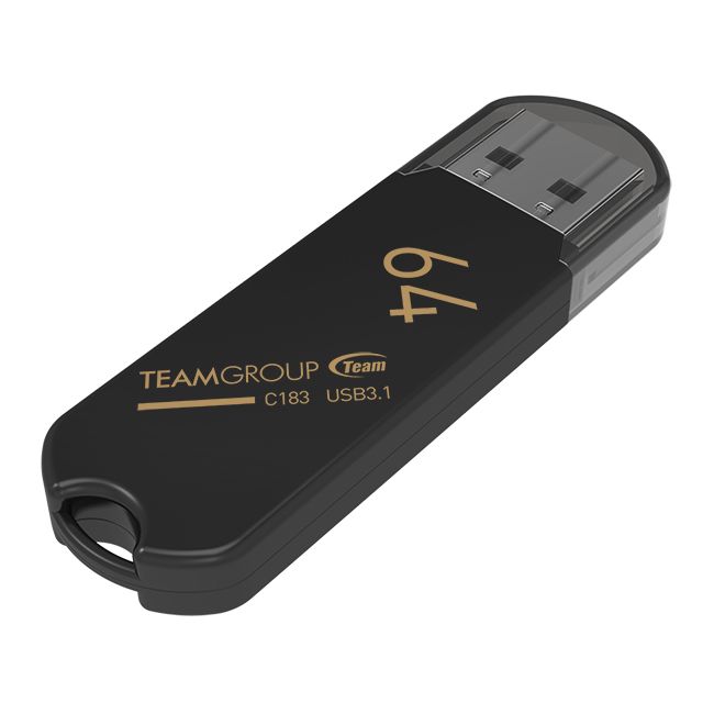 PEN DRIVE TEAM GROUP C183 64GB USB 3.1 BLACK