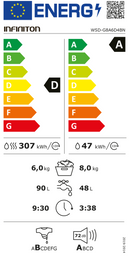 MÁQUINA DE LAVAR E SECAR INFINITON WSD-G8A6D4BN 8/6KG