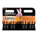 PACK DE 8 PILAS AA DURACELL PLUS POWER BOOST DPBLR6B8 1.5V ALCALI