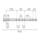 CONJUNTO DE GUIA DE GAVETA GC1 400MM (BLISTER) 75040 MICEL