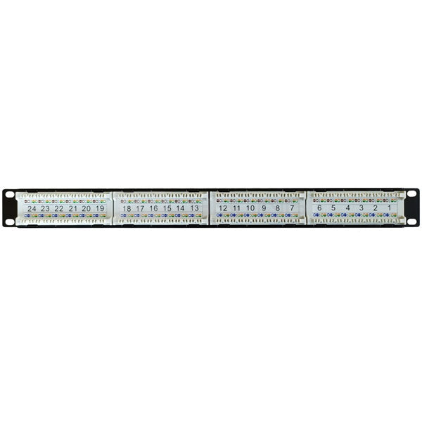 WP RACK PATCH PANEL 1U CAT6 UTP 24PORTS RJ45 C CABLE MAN