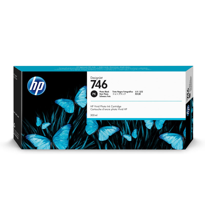 HP Tinteiro DesignJet 746 Preto Fotográfico (300 ml)