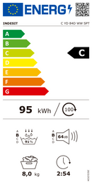 MÁQUINA DE SECAR ROUPA INDESIT CYD84DWWSPT( 8 KG - CONDENSAÇÃO CO