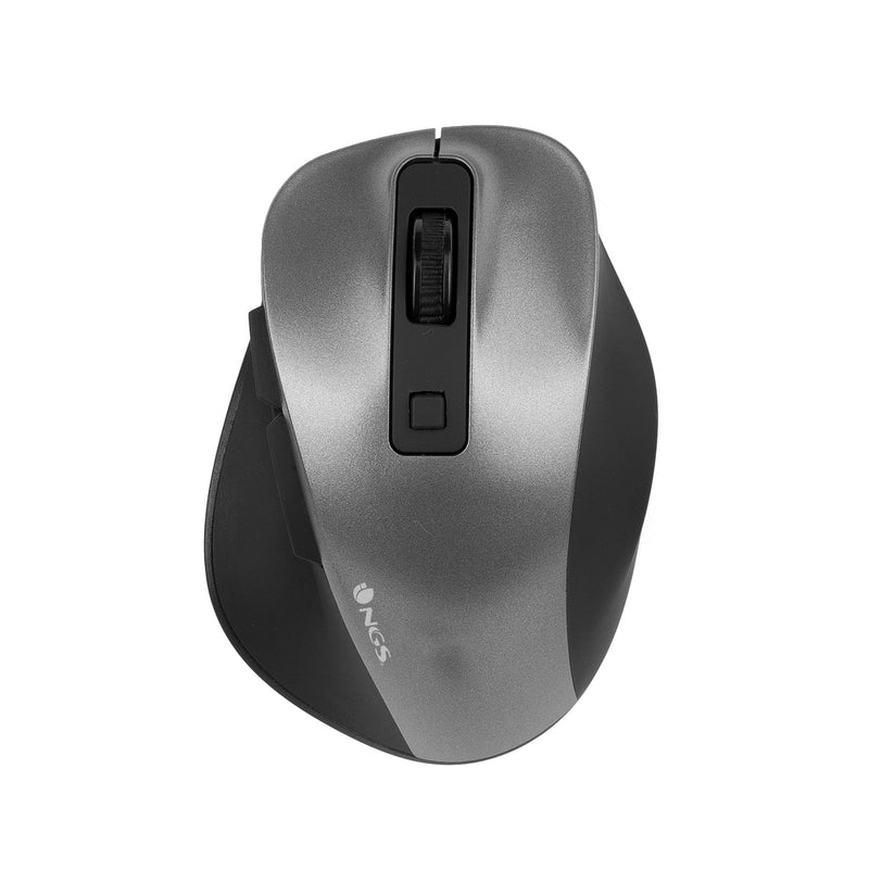 5 BUTTONS OPTICAL WIRELESS MOUSE, ERGONIMIC, SMALL SIZE - GREY