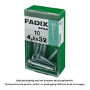 CAIXA S 10 UNID. PARAFUSO ROSCA CHAPA CP AUTOT. ZINCO 4,8X32MM FA