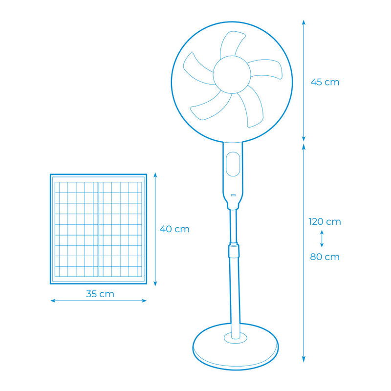 VENTOINHA SOLAR COM PÉ 25W EDM