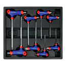 CHAVES ALLEN COM CABO EM T, 2-10 MM, 8 PEÇAS