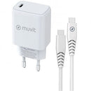 CARGADOR DE PARED MUVIT FOR CHANGE MCPAK0044 1XUSB TIPO-C + CABLE