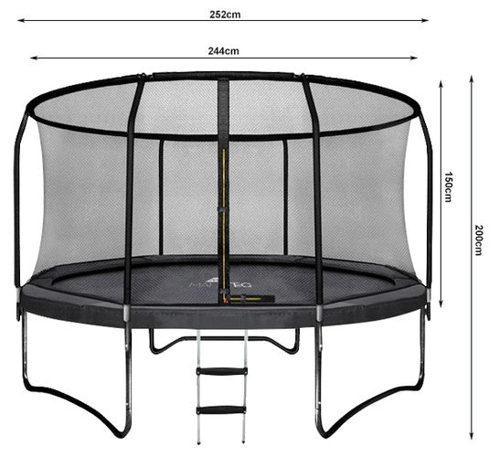 TRAMPOLIM REDONDO 244CM COM REDE DE SEGURANÇA