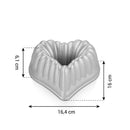 FORMA BUNDT EM FORMA DE CORAÇÃO, DELÍCIA, 16,4 X 16 X 6,1 CM