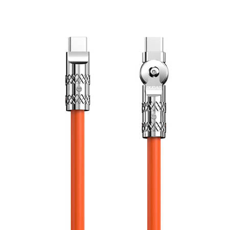 CABO ROTATIVO USB-C PARA USB-C DUDAO L24CC 120W 1M (LARANJA)