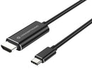 Conceptronic ABBY04B adaptador de cabo de vídeo 2 m USB Type-C HD
