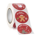 ROLO COM 500 ETIQUETAS AUTOCOLANTES DE NATAL