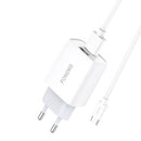 CARREGADOR RÁPIDO FONENG 2X USB EU30 + CABO USB TIPO C