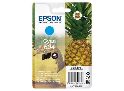 Epson 604 tinteiro 1 unidade(s) Original Rendimento padrão Ciano