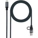 CABLE USB 3.2 TIPO-C NANOCABLE 10.01.4112-COMB USB TIPO-C MACHO +