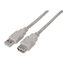 AISENS A101-0013 cabo USB 1,8 m USB 2.0 USB A Bege