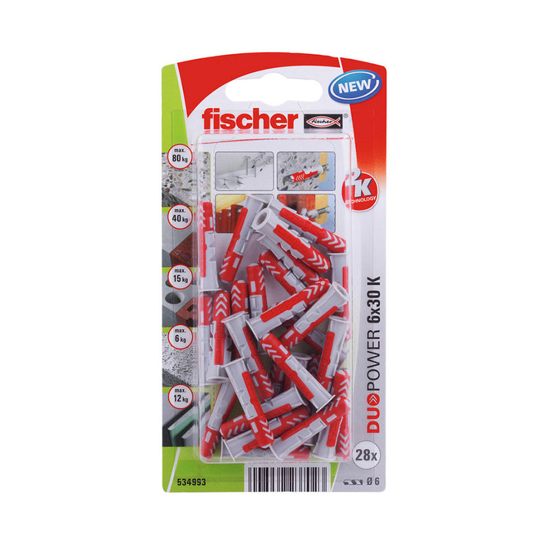 BLISTER 28 BUCHAS DUOPOWER Ø6X30MM 534993 FISCHER