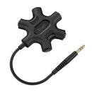 ADAPTADOR JACK 3.5 PARA 5XJACK 3.5 BUDI ROCKSTAR AUX PRETO