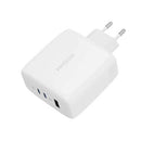 CARREGADOR DE PAREDE 120W GAN RICOMM RC1201 EU, 1XUSB-A, 2XUSB-C