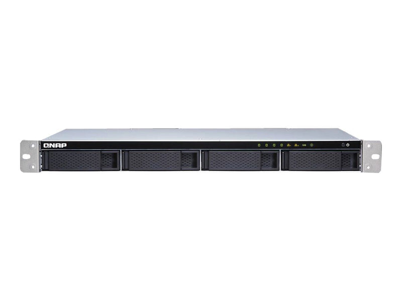 QNAP TS-431XeU NAS Rack (1U) Ethernet LAN Preto, Aço inoxidável A