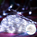 LUZES DE CORDAS DE FIO DE COBRE DE 3AA, BRANCO FRIO, 10M
