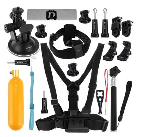 ACCESSORIES PULUZ ULTIMATE COMBO KITS FOR SPORTS CAMERAS PKT18 20