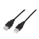 AISENS A101-0015 cabo USB 1 m USB 2.0 USB A Preto