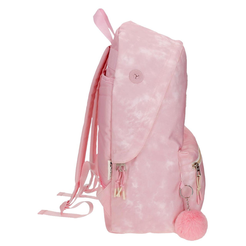 MOCHILA ESCOLAR PEPE JEANS HOLI 44 CM COR DE ROSA