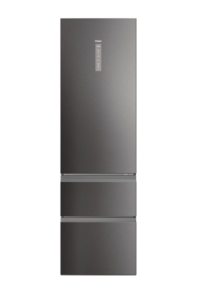 FRIGORÍFICO COMBINADO HAIER HTW5620CNMP 205X60 NF DARK INOX 3D