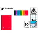 CADERNO A5, ESPIRAL, CAPA DURA, 80 FOLHAS, QUADRICULADO DE 4 MM,