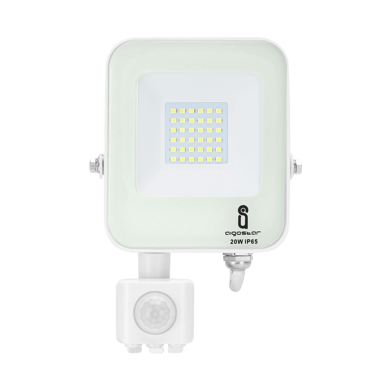 HOLOFOTE LED COM SENSOR BRANCO 20W