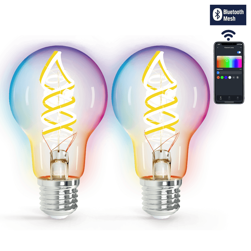 BLUETOOTH LÂMPADA DE FILAMENTO INTELIGENTE A60 COM CONTROLE REMOT
