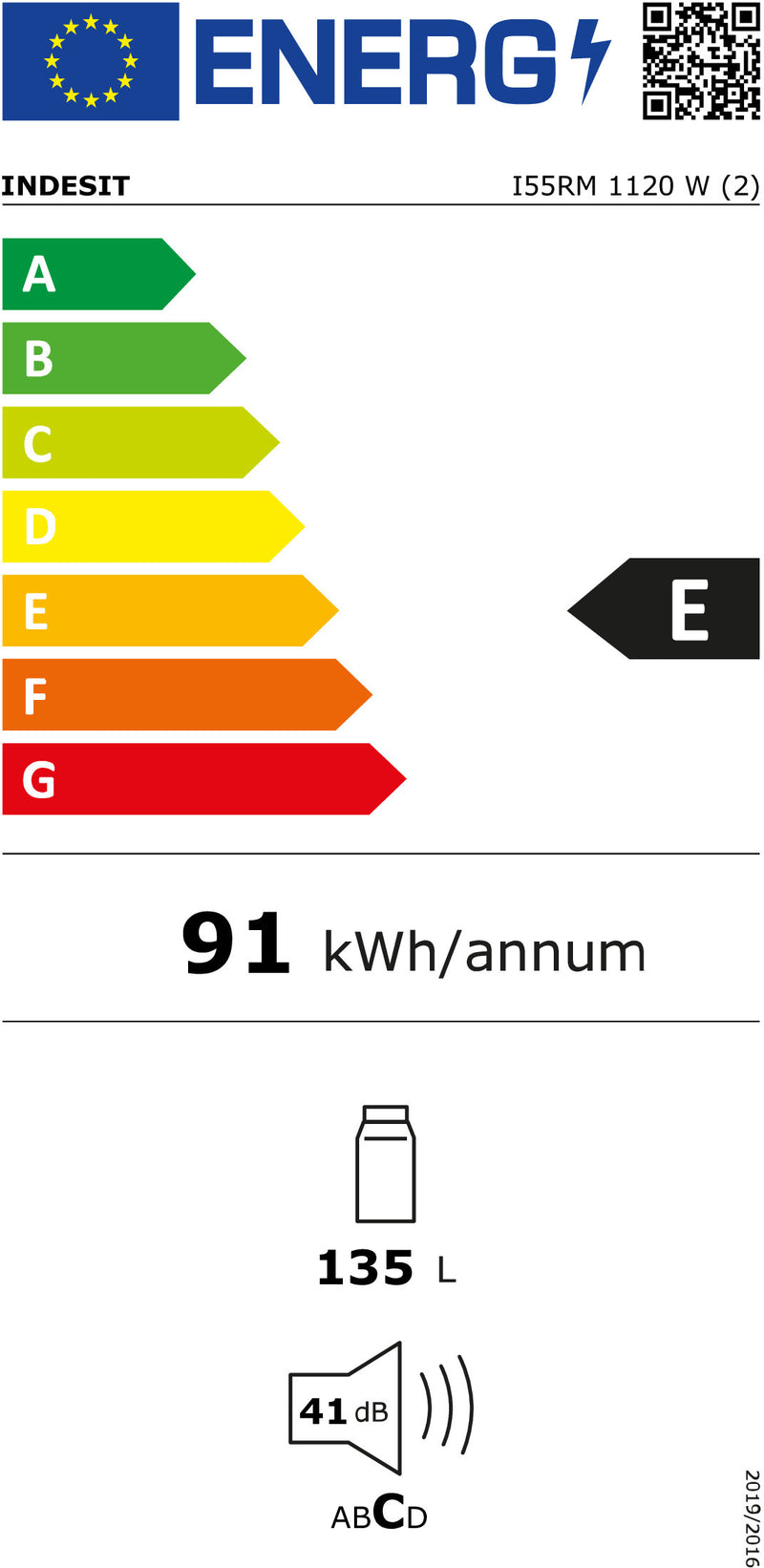 Indesit I55RM 1120 W frigorífico Independente 135 l E Branco