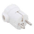 FICHA 2P+T, SCHUKO, 16A 250V~, SAÍDA DE CABO LATERAL, BRANCA