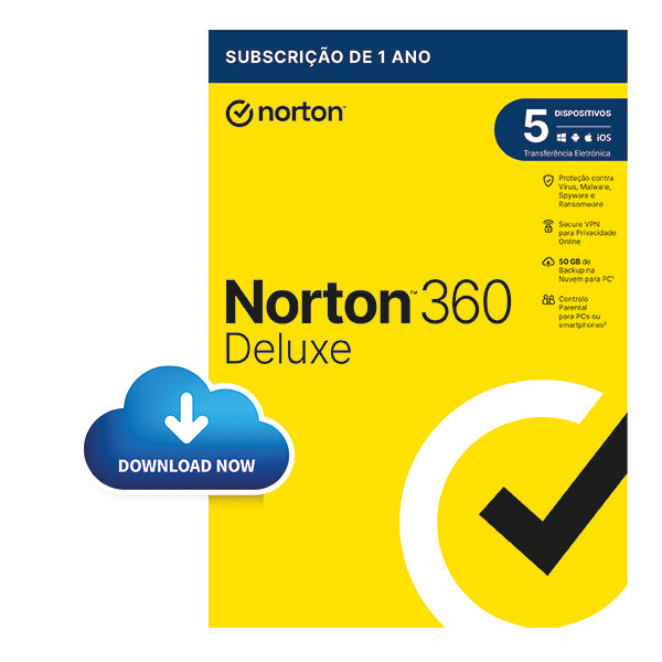 NORTON 360 DELUXE 50GB PO 1 USER 5 DEVICE 12MO  DRMKEY FTP (ESD)