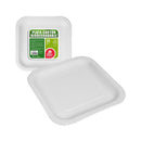 PACK 25 UNID. PRATO QUADRADO BRANCO PAPELÃO 23X23X2CM BEST PRODUC