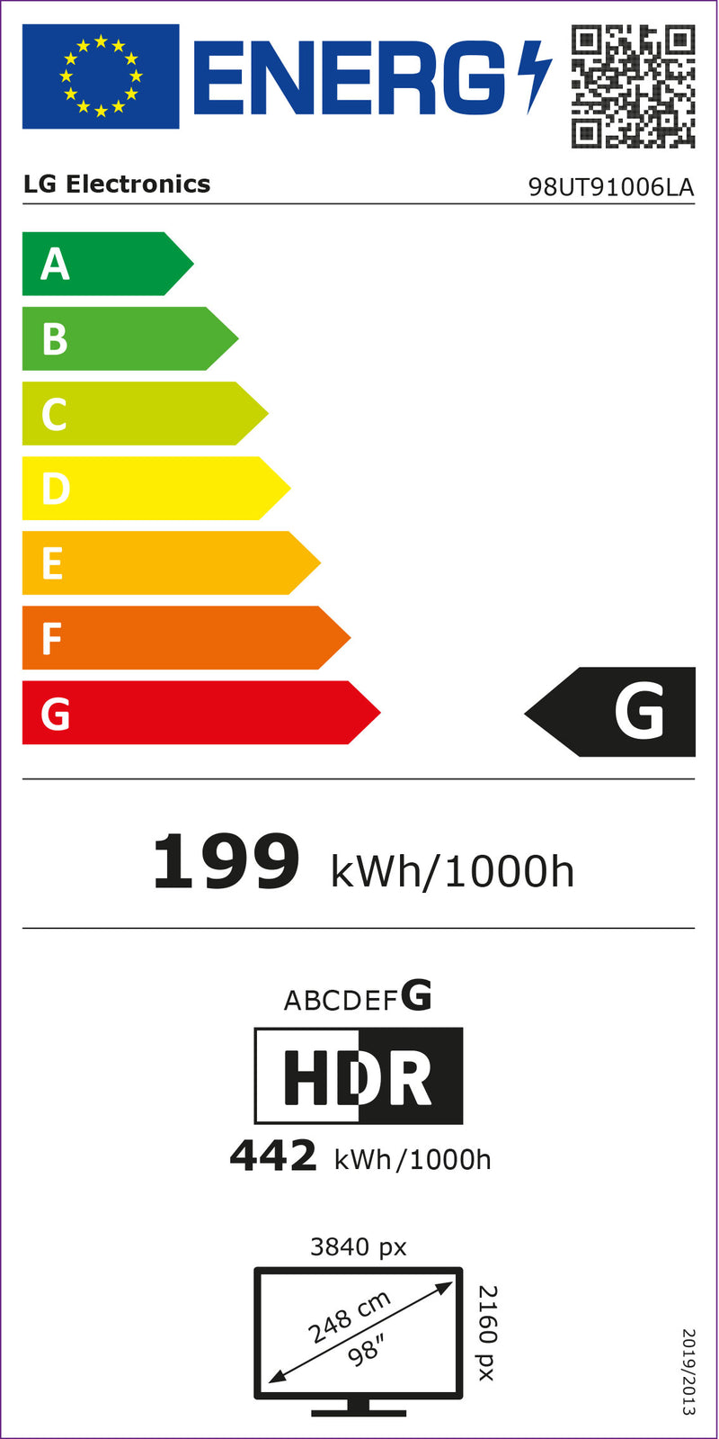 LG LED 98 4K UHD SMARTTV WEBOS 4HDMI 3USB (G)