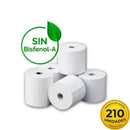 CAJA DE ROLLOS PAPEL TÉRMICO GENÉRICO 57X35 210U BPA 57 X 35MM 21