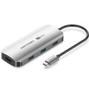 DOCKING USB TIPO-C VENTION TQDHB 1XHDMI 4K 3XUSB 1XUSB TIPO-C PD