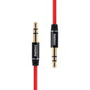 MINI JACK 3,5 MM CABO AUXILIAR REMAX RL-L100 1 M (CERVENÝ)