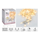 GRINALDA 96 LEDS CABO TRANSPARENTE IP44 LUZ QUENTE 7,5M